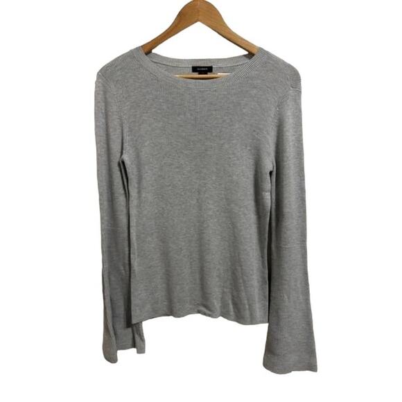 Halogen Gray Light Heather Pullover Sweater Bell Sleeve Small‎ NEW - Picture 1 of 6